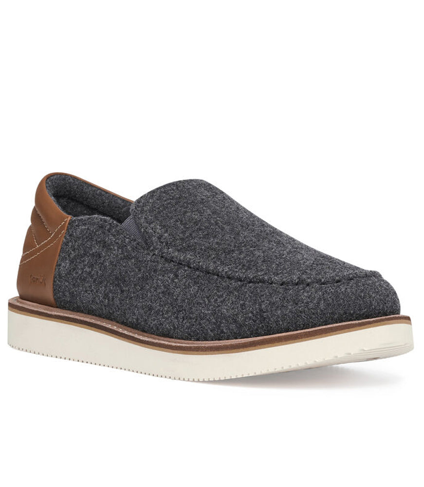NEW SANUK men\'s cool vibe low sm wool shoes in dark grey Sanuk Chiba | Men main image 4