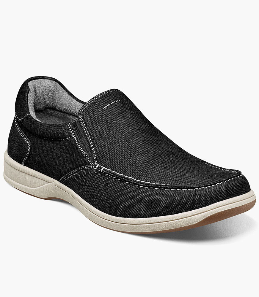 NEW FLORSHEIM men\'s lakeside canvas moc toe slip on in black Amazon.com | Florsheim Men main image 4