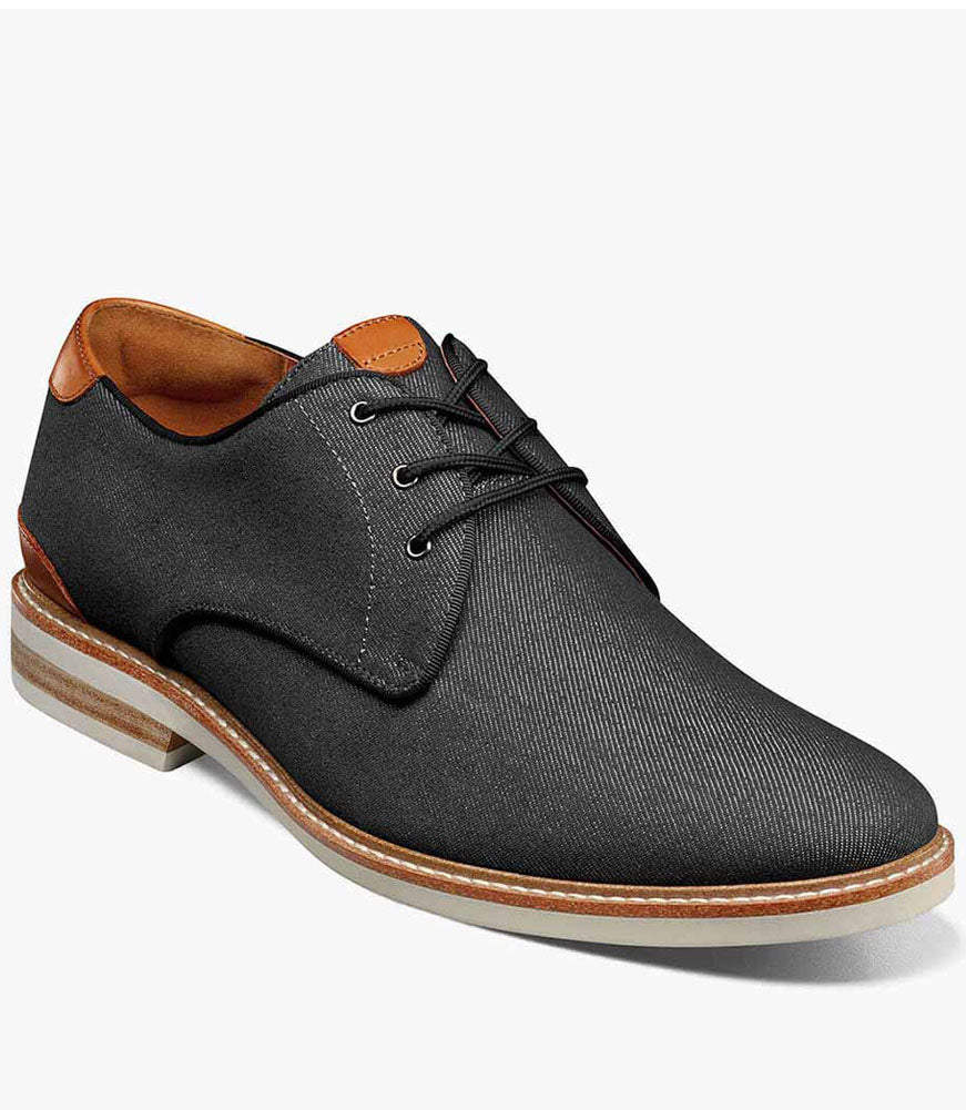 Highland Canvas Plain Toe Oxford in Black by Florsheim – Martin's