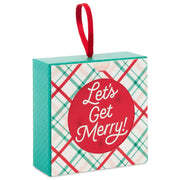 Hallmark 4.5'' Let's Get Merry! Plaid Christmas Gift Card Holder Box