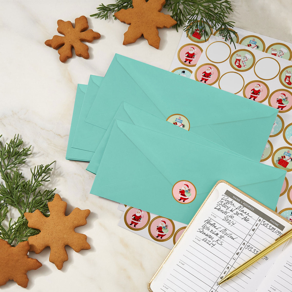 Hallmark Nostalgic Winter Icons Round Christmas Seals, 2 Sheets