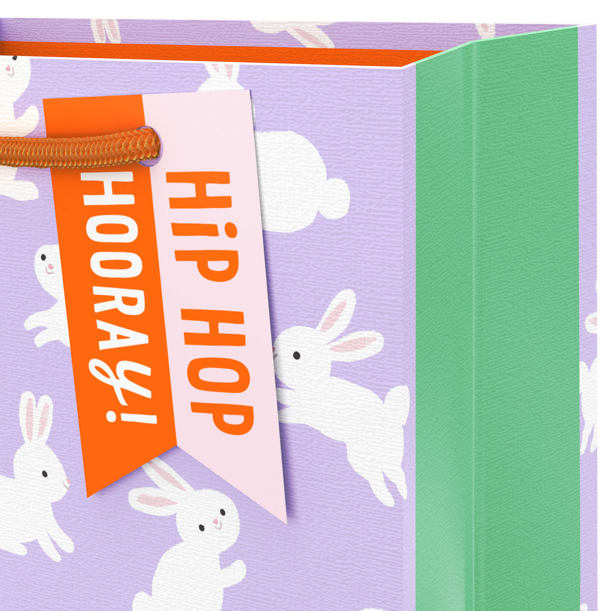 Hallmark 6.5'' Hip Hop Hooray Bunnies on Purple Small Gift Bag