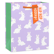 Hallmark 6.5'' Hip Hop Hooray Bunnies on Purple Small Gift Bag