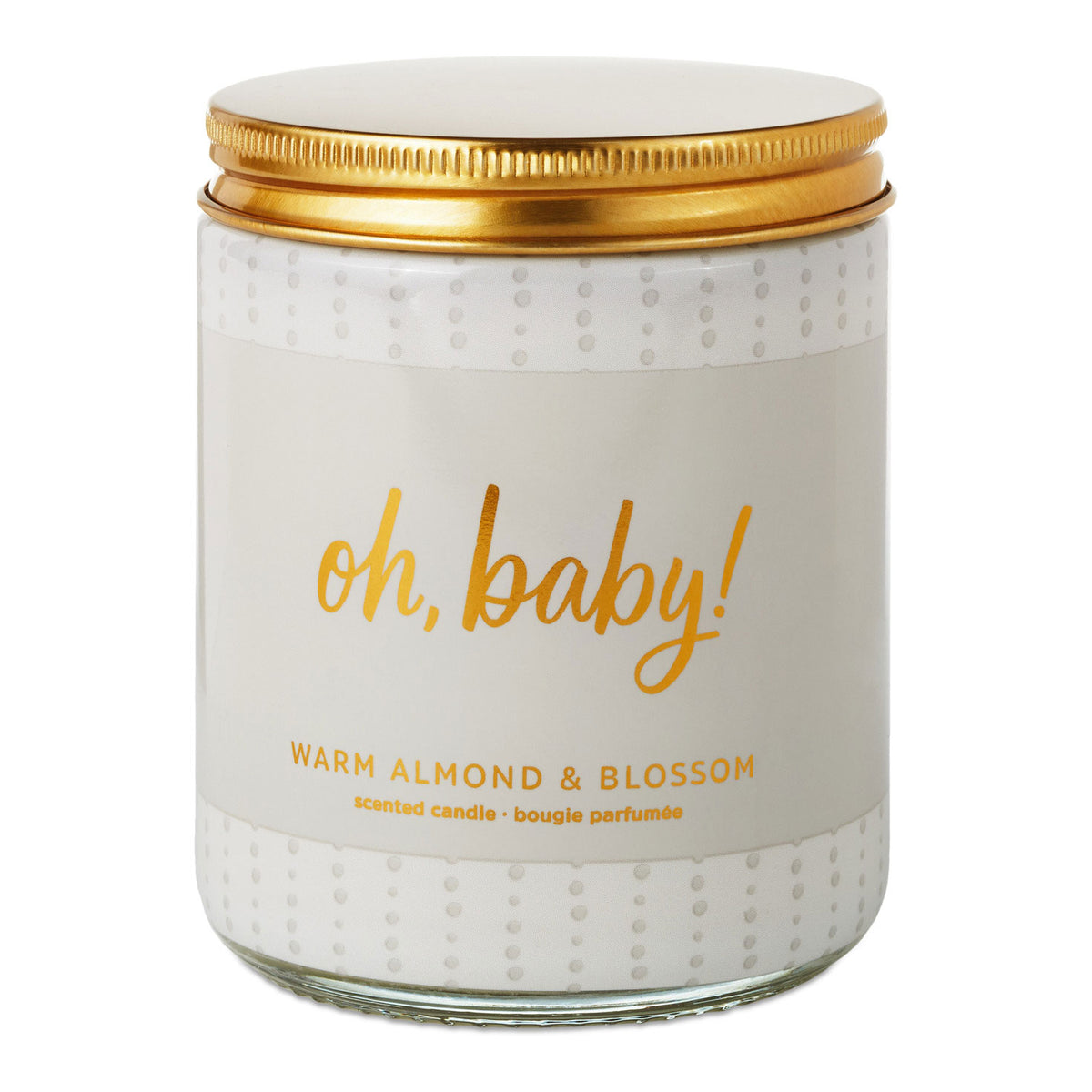 Hallmark Oh Baby Warm Almond and Blossom Scented Jar Candle, 7 oz.