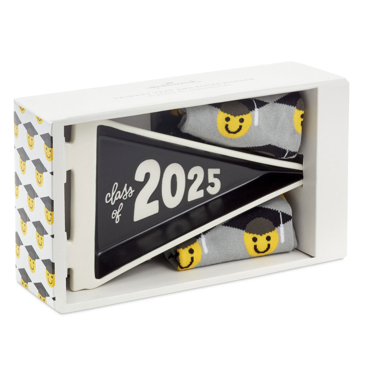 Hallmark Class of 2025 Trinket Tray and Grad Socks Gift Set