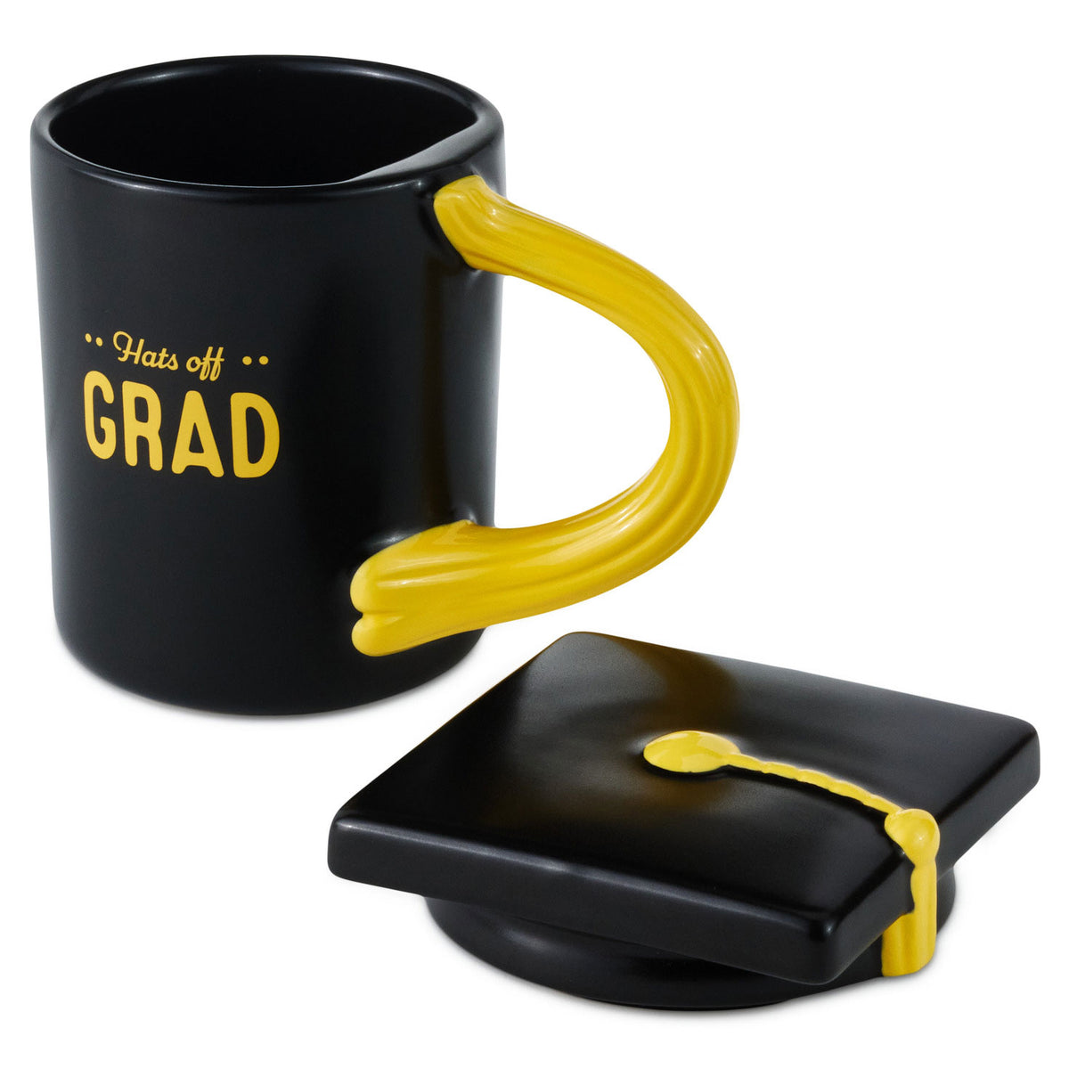 Hallmark Hats Off Grad Sculpted Mug With Grad Cap Lid, 15 oz.