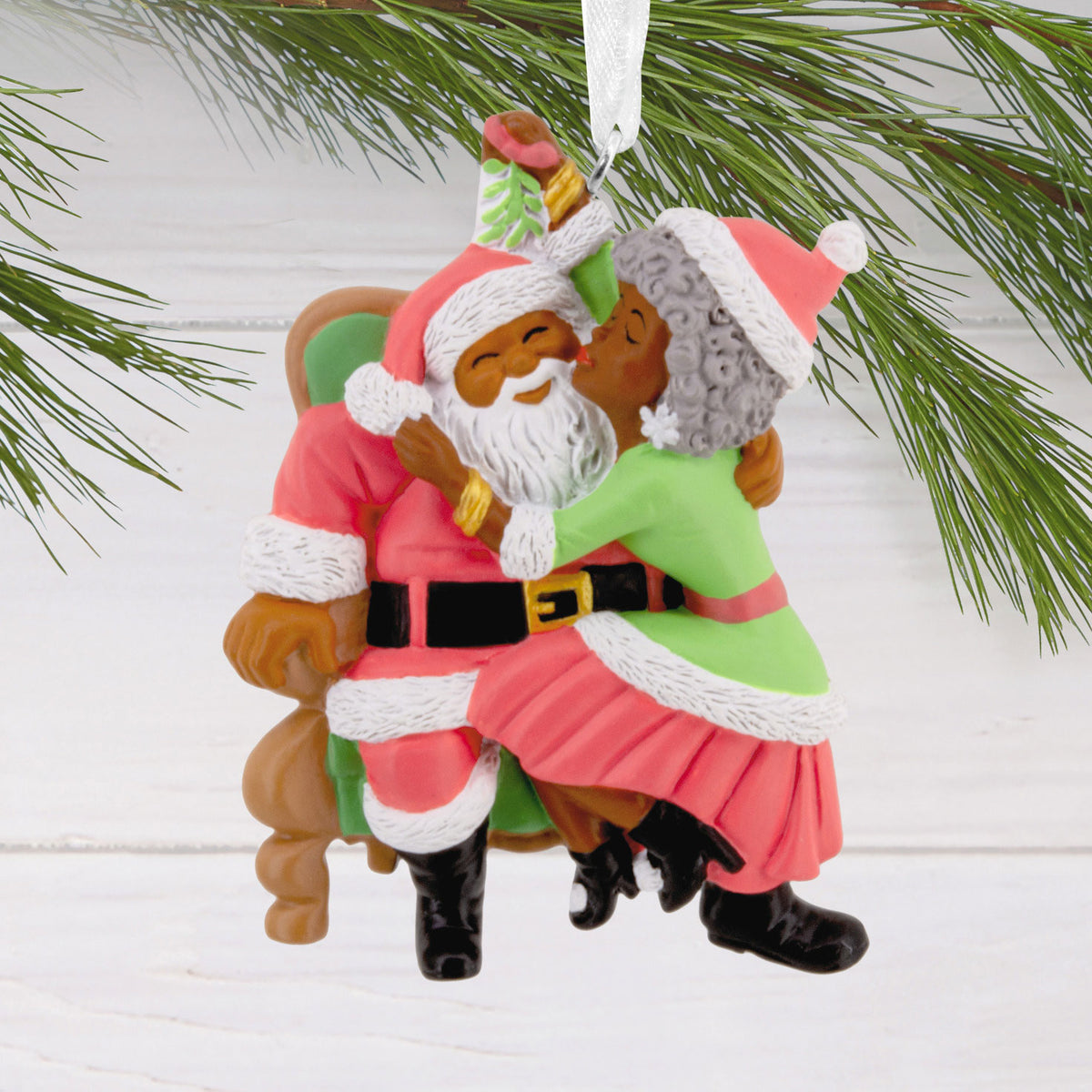Hallmark Mahogany Santa and Mrs. Claus Hallmark Ornament