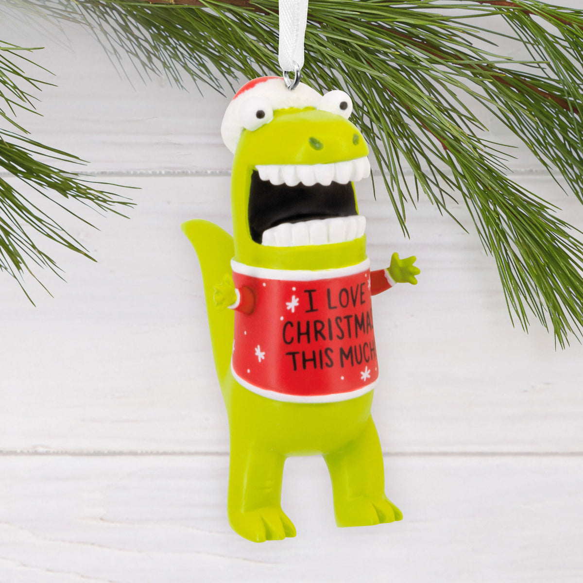 Hallmark Love Christmas This Much Dinosaur Hallmark Ornament