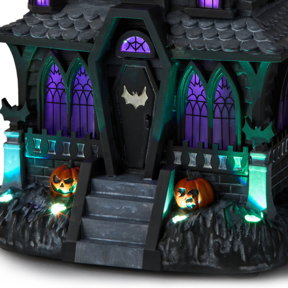 Hallmark Hauntsville Collection Vampire Manor Tabletop Decoration With Light and Sound, 9.75''