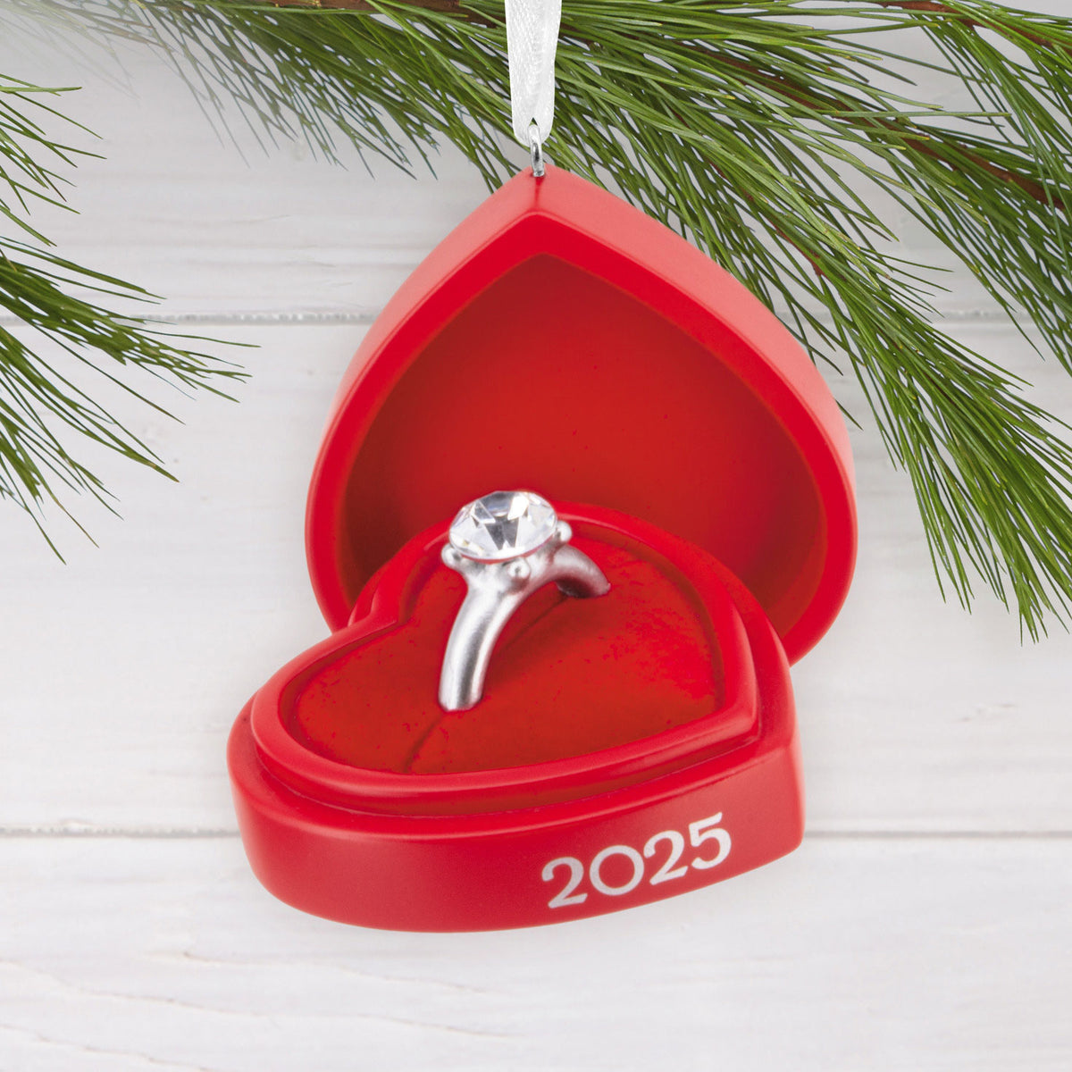 Hallmark Engagement Ring in Red Box 2025 Hallmark Ornament