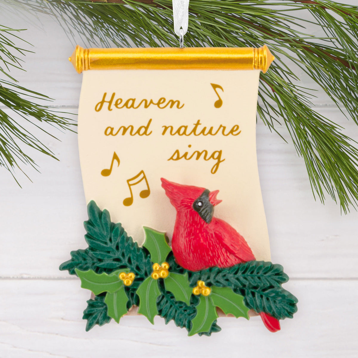 Hallmark DaySpring Cardinal on Scroll Hallmark Ornament