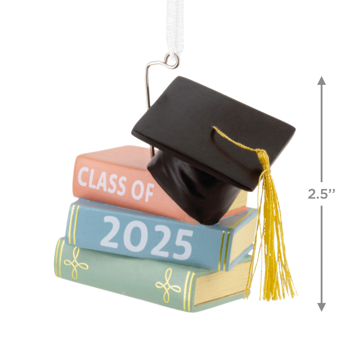 Hallmark Graduation Cap and Books Class of 2025 Hallmark Ornament