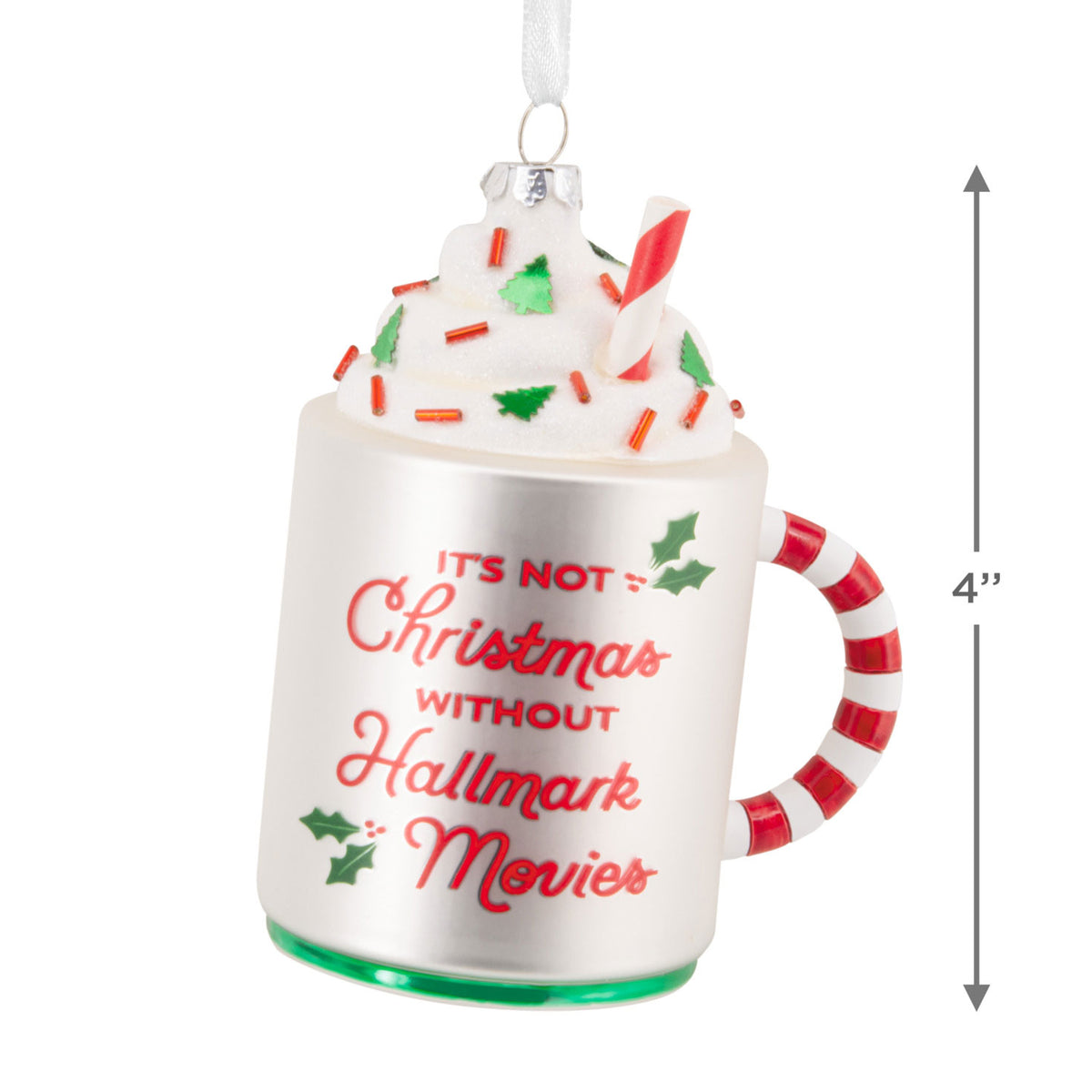 Hallmark Hallmark Channel Festive Mug Glass Hallmark Ornament