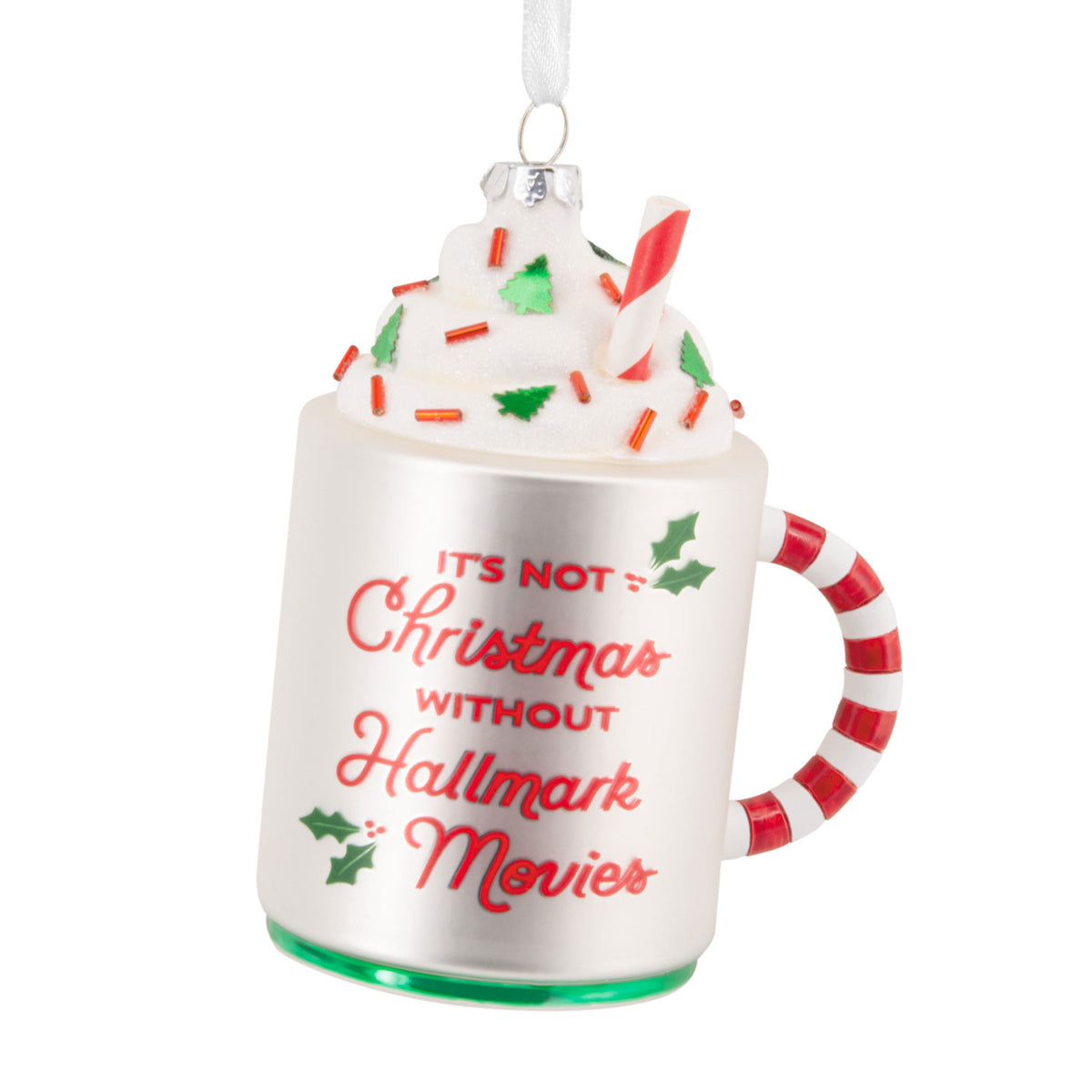 Hallmark Hallmark Channel Festive Mug Glass Hallmark Ornament