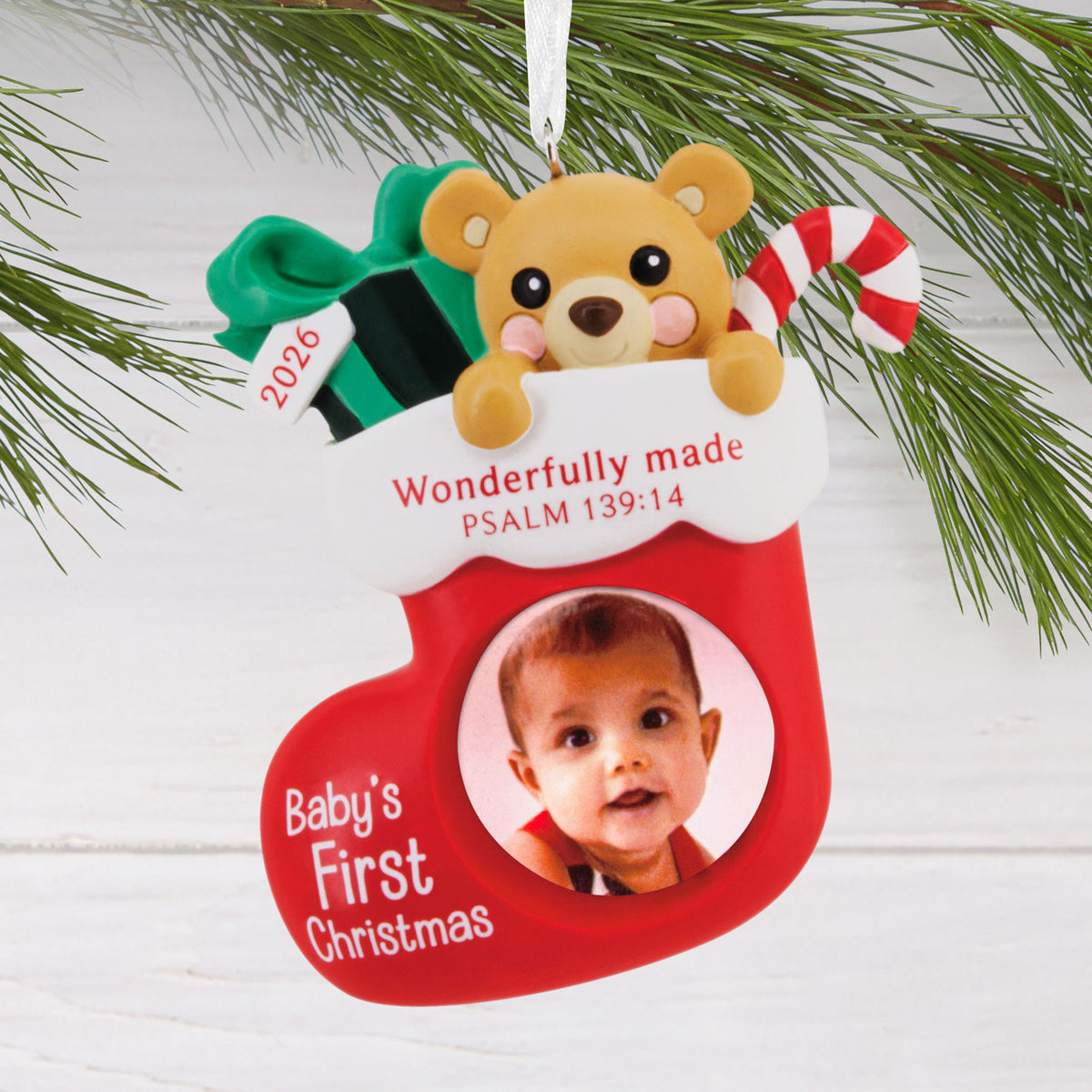 Hallmark Baby's First Christmas 2026 Religious Photo Frame Hallmark Ornament