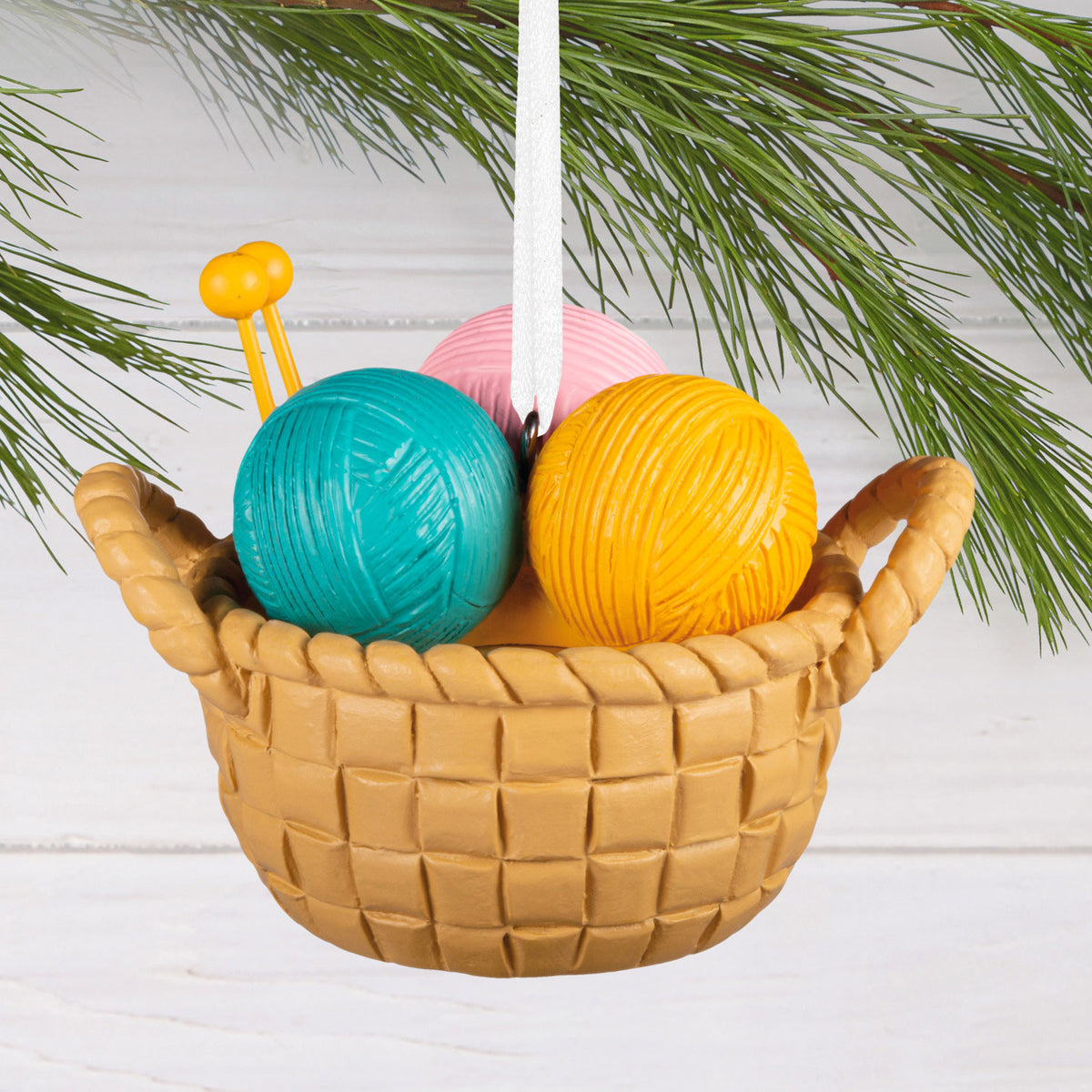 Hallmark Knitting Basket Hallmark Ornament