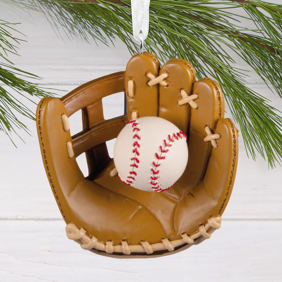 Hallmark Baseball in Glove Hallmark Ornament