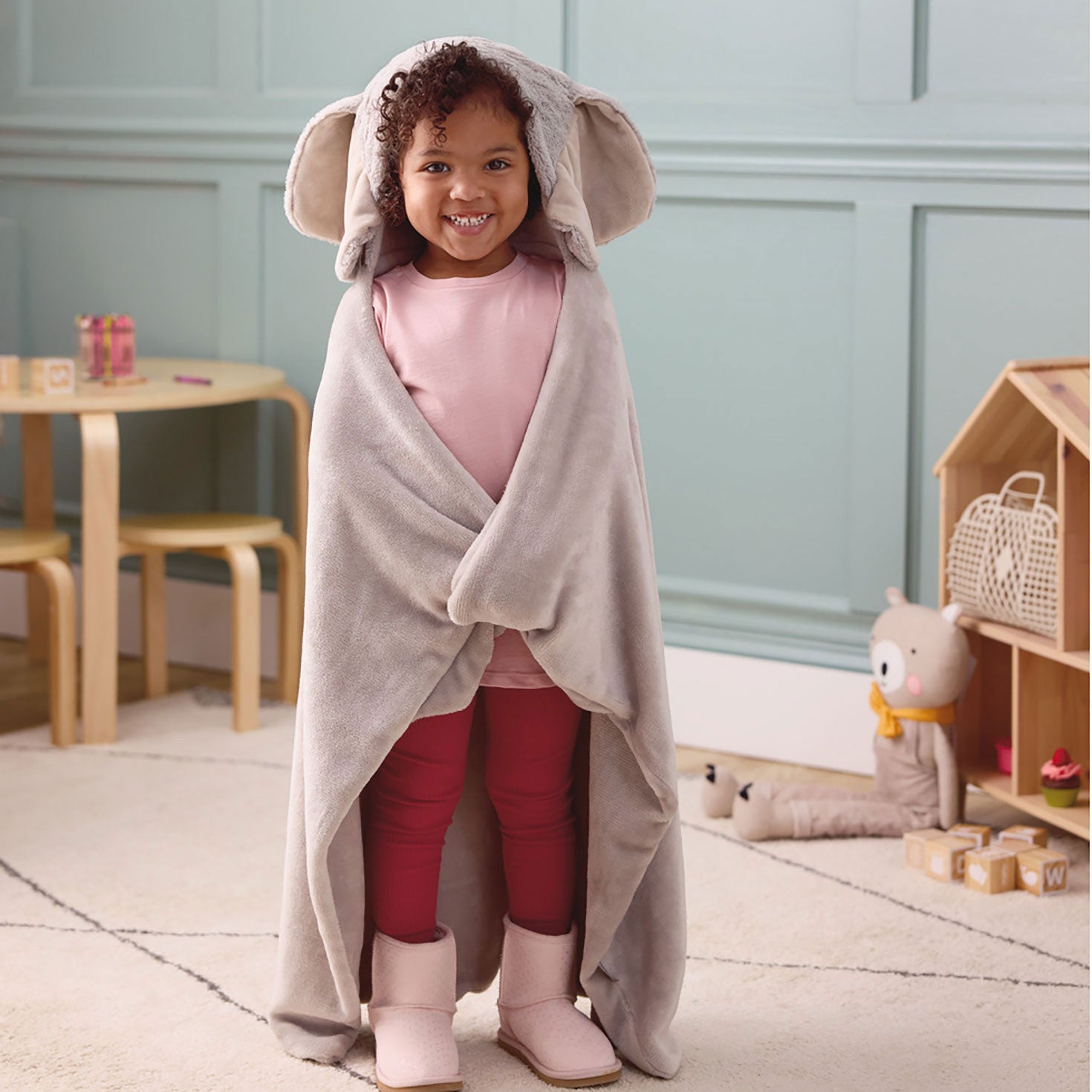 Hallmark Baby Elephant Hooded Blanket With Pockets