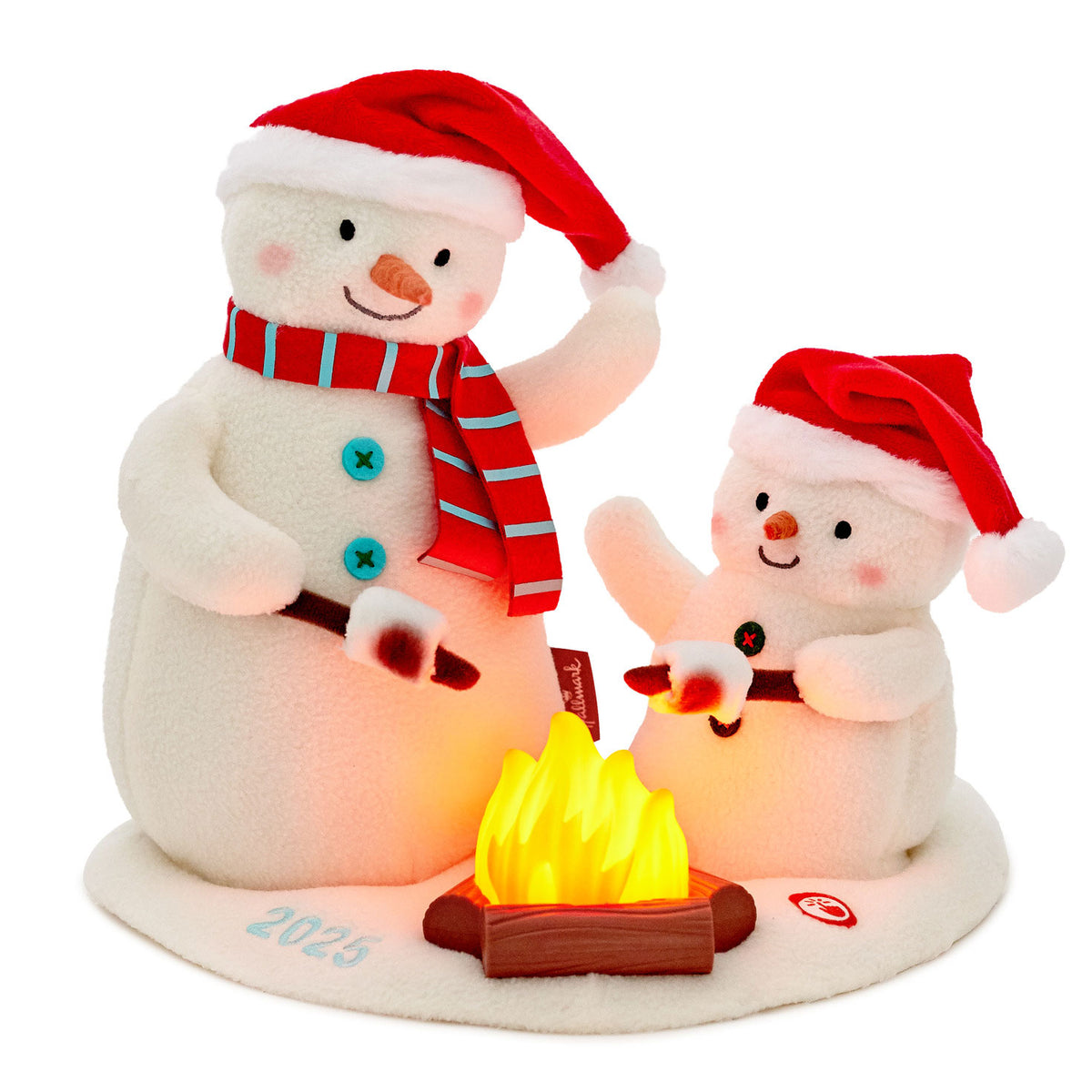 Hallmark Roasting Marshmallows Singing Snowmen Plush With Light and Motion