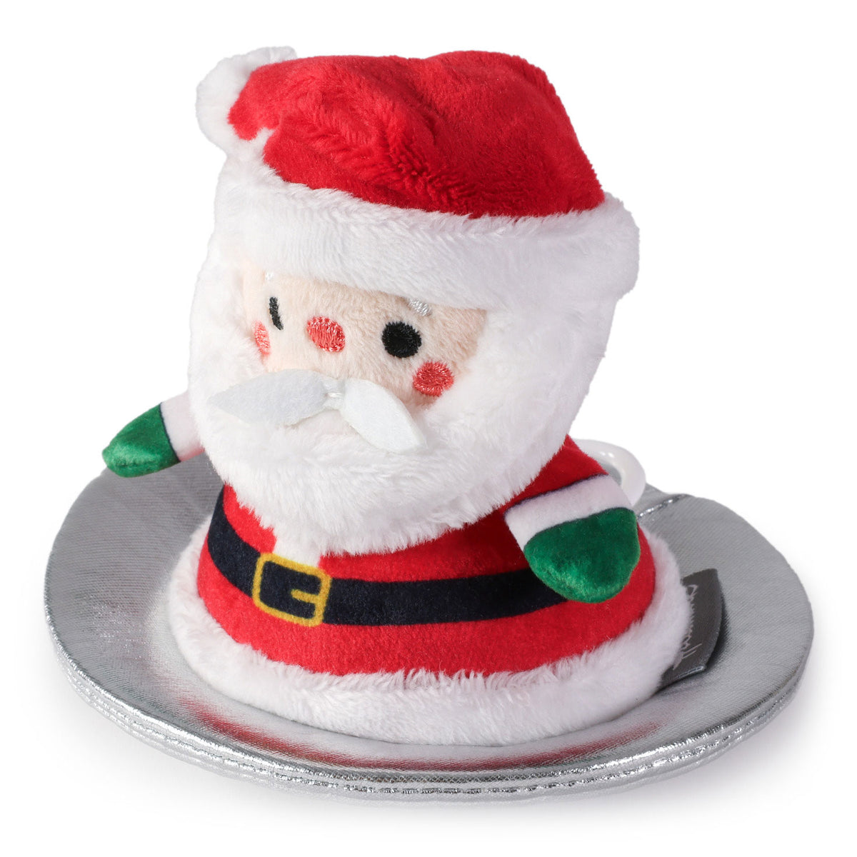 Hallmark Sledding Santa Zip-Along Plush Toy, 5''