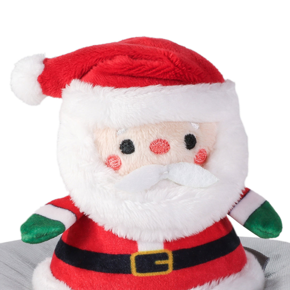 Hallmark Sledding Santa Zip-Along Plush Toy, 5''