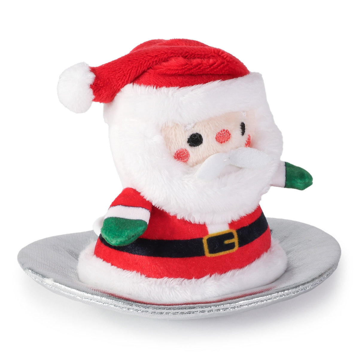 Hallmark Sledding Santa Zip-Along Plush Toy, 5''