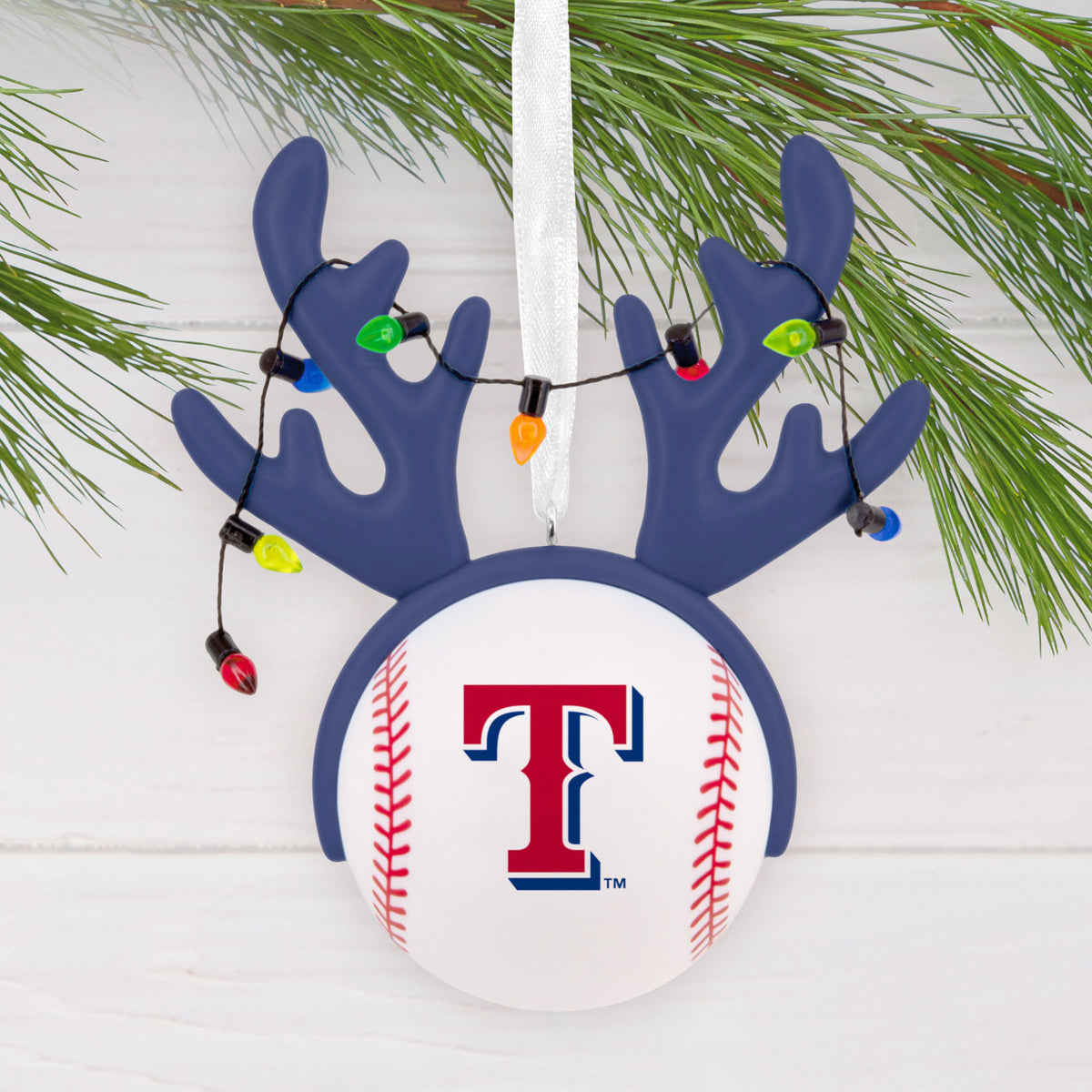 Hallmark MLB Texas Rangers™ Reindeer Baseball Hallmark Ornament