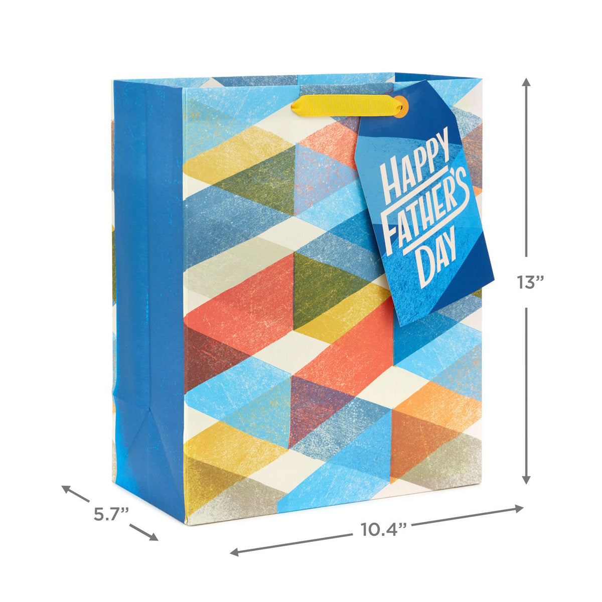 Hallmark 13'' Multicolor Plaid Large Father's Day Gift Bag