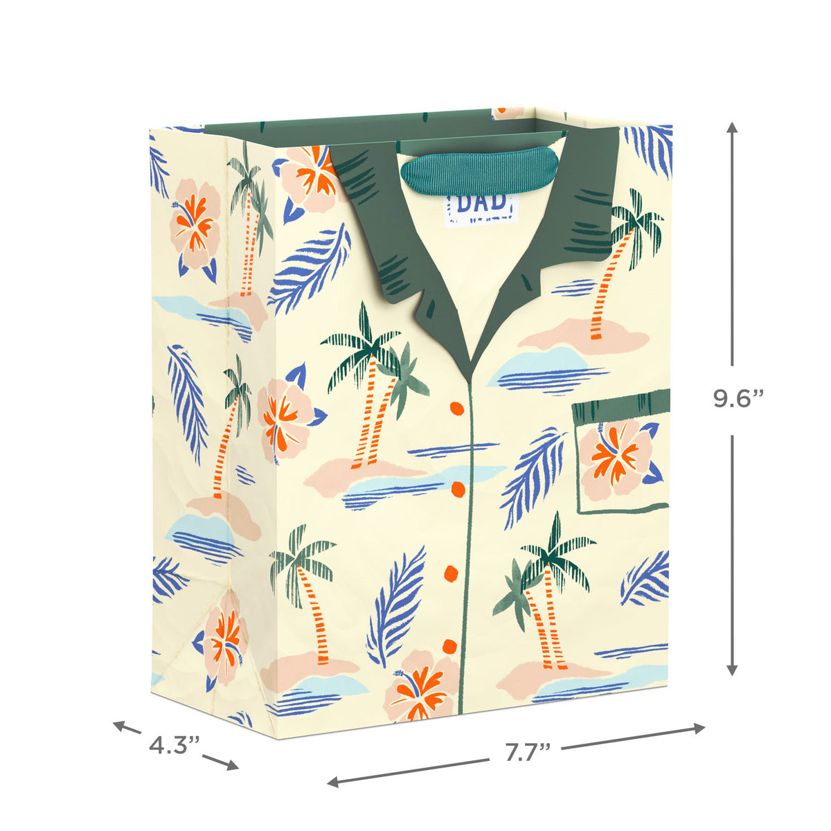 Hallmark 9.6'' Hawaiian Shirt Medium Father's Day Gift Bag
