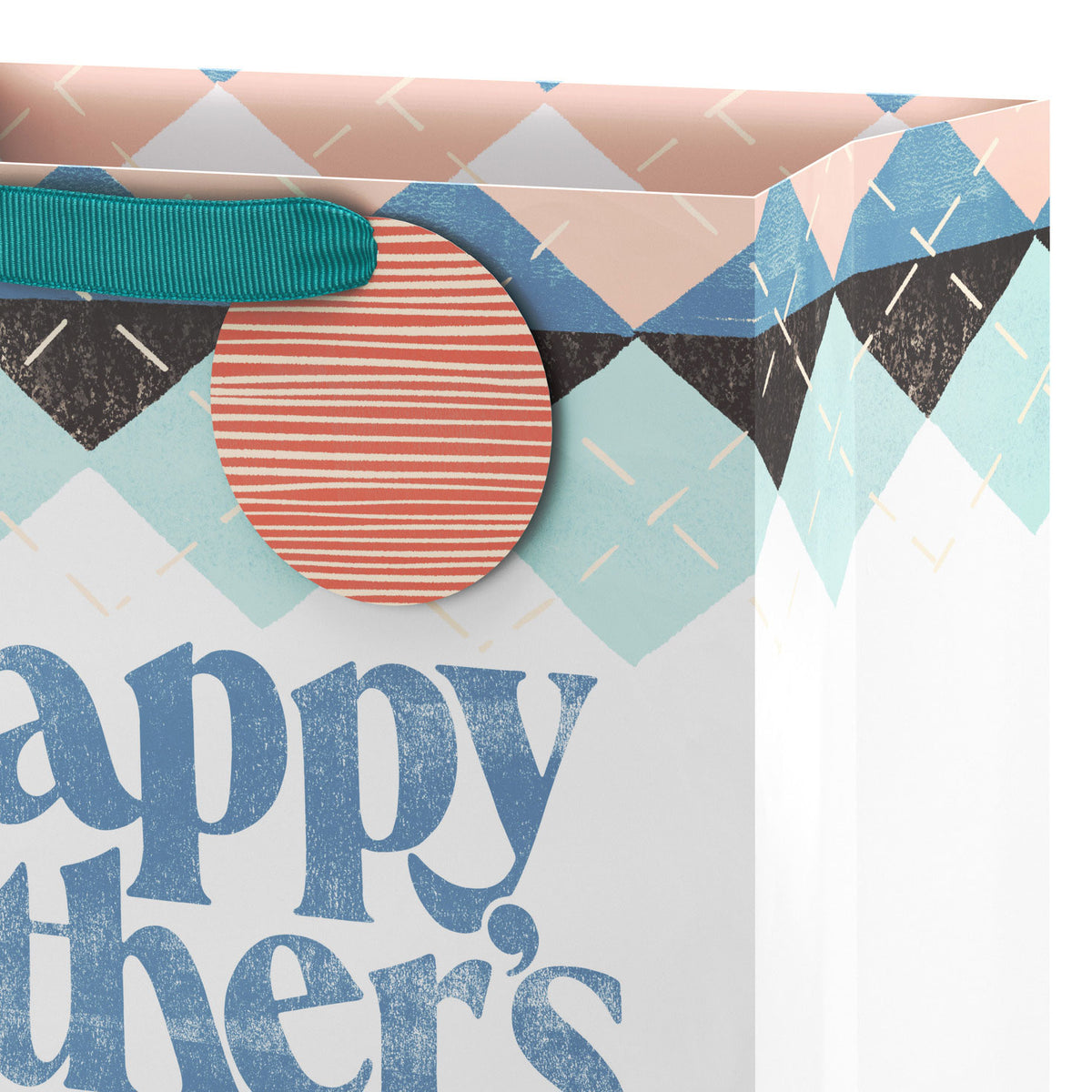 Hallmark 13'' Happy Father's Day Argyle Large Gift Bag
