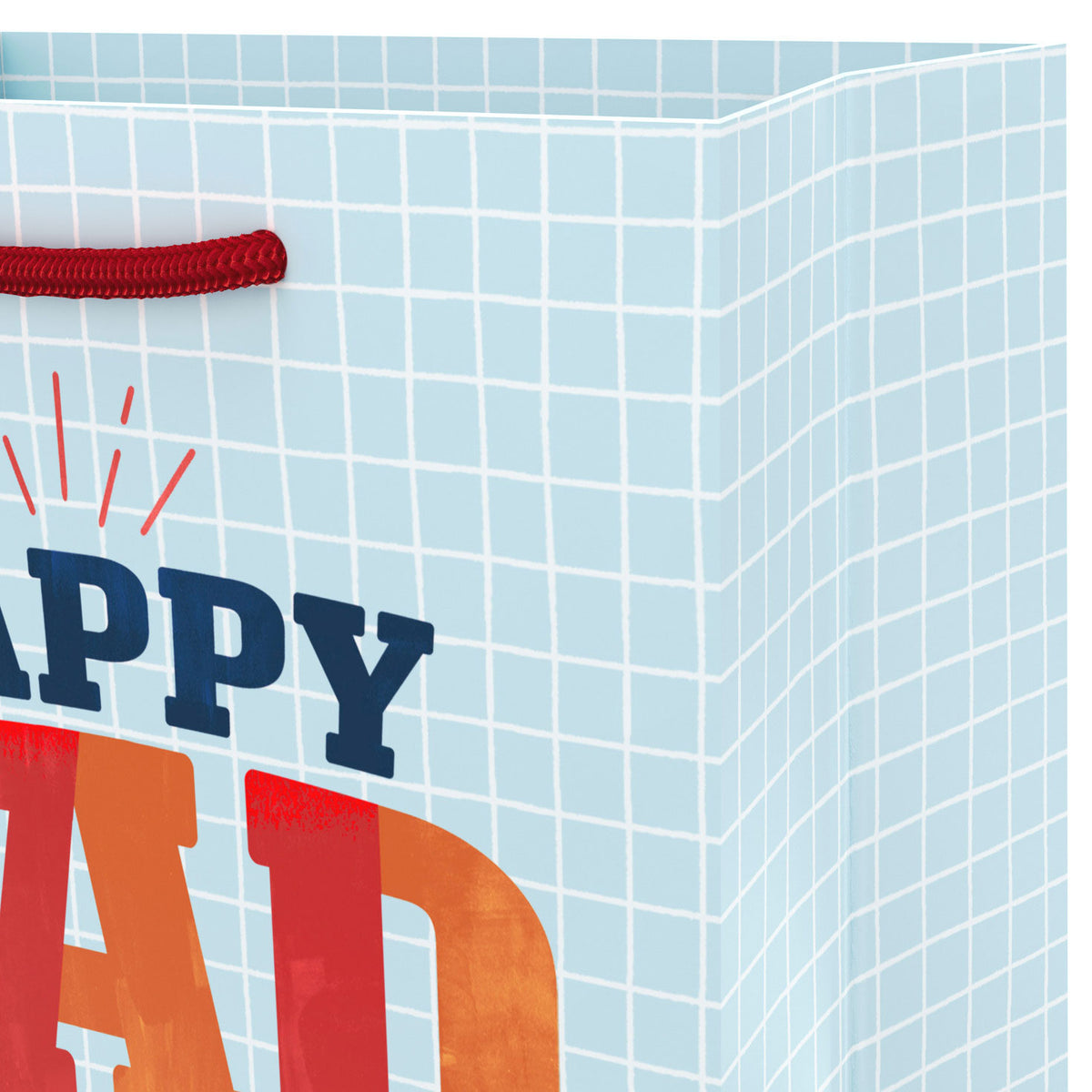Hallmark 6.5'' Happy Dad Day on Blue Grid Small Gift Bag