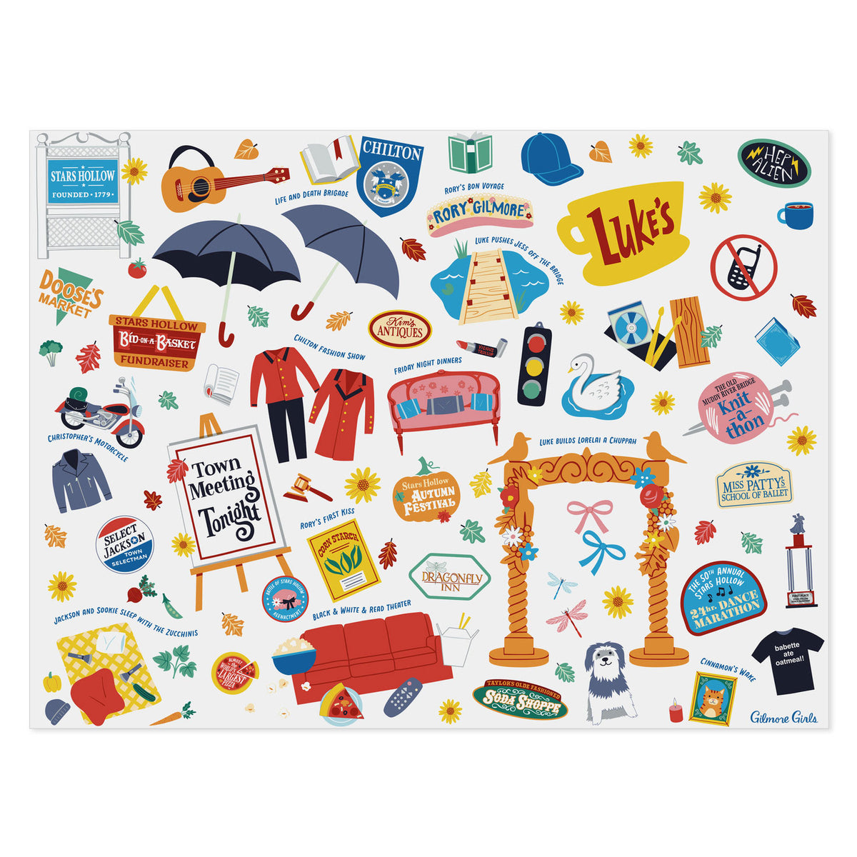 Hallmark Gilmore Girls Memorable Moments Oversized Throw Blanket, 80x60