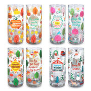 Hallmark Gilmore Girls Seasons of Stars Hollow Drinking Glasses, Set of 4