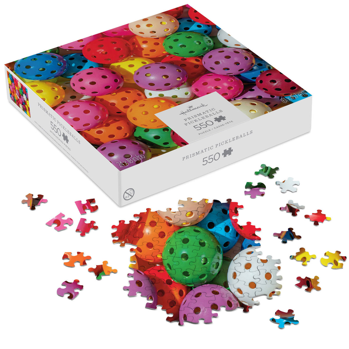 Hallmark Prismatic Pickleballs 550-Piece Jigsaw Puzzle