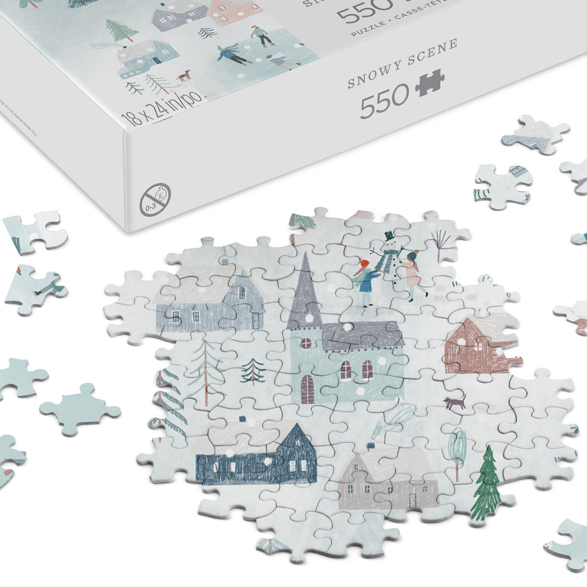 Hallmark Snowy Scene 550-Piece Jigsaw Puzzle