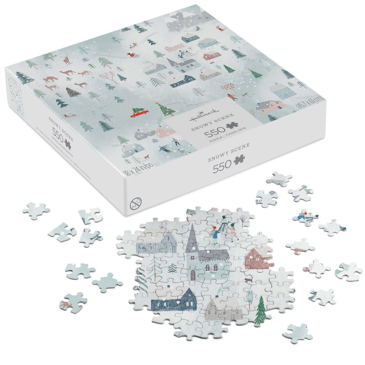 Hallmark Snowy Scene 550-Piece Jigsaw Puzzle