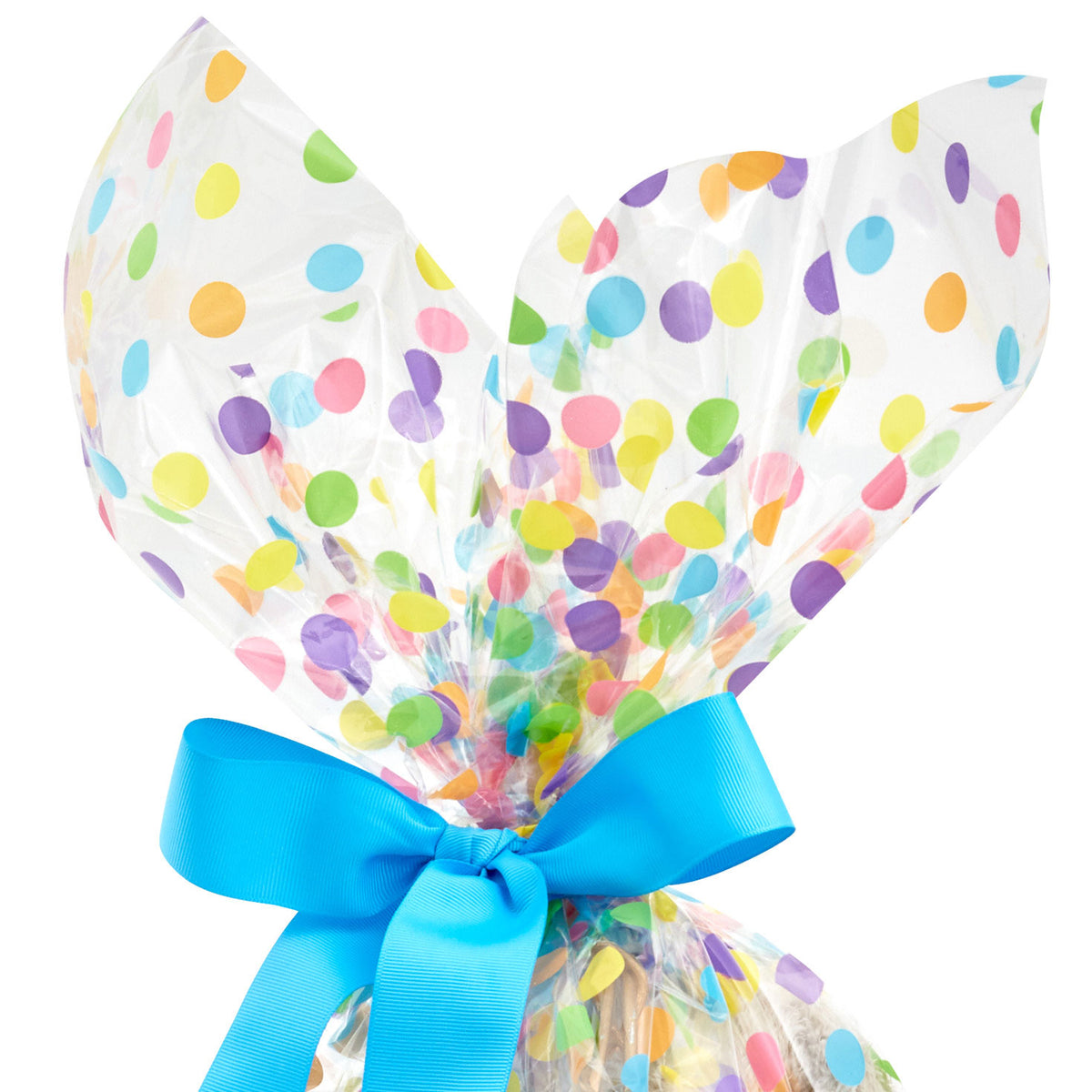 Hallmark Pastel Dots on Clear Cellophane Gift Wrap Roll, 17.5 sq. ft.