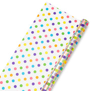 Hallmark Pastel Dots on Clear Cellophane Gift Wrap Roll, 17.5 sq. ft.