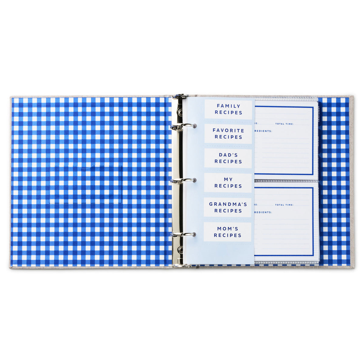 Hallmark Family Recipes Customizable Recipe Binder
