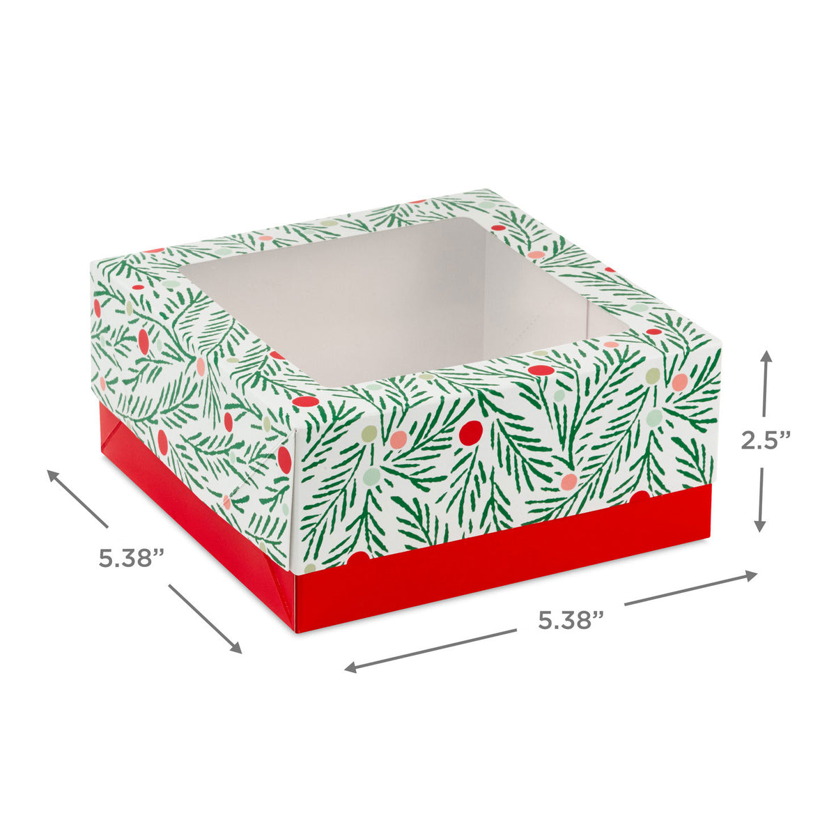 Hallmark Branches and Berries 3-Pack Holiday Windowed Gift Boxes