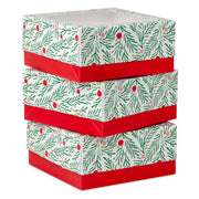 Hallmark Branches and Berries 3-Pack Holiday Windowed Gift Boxes