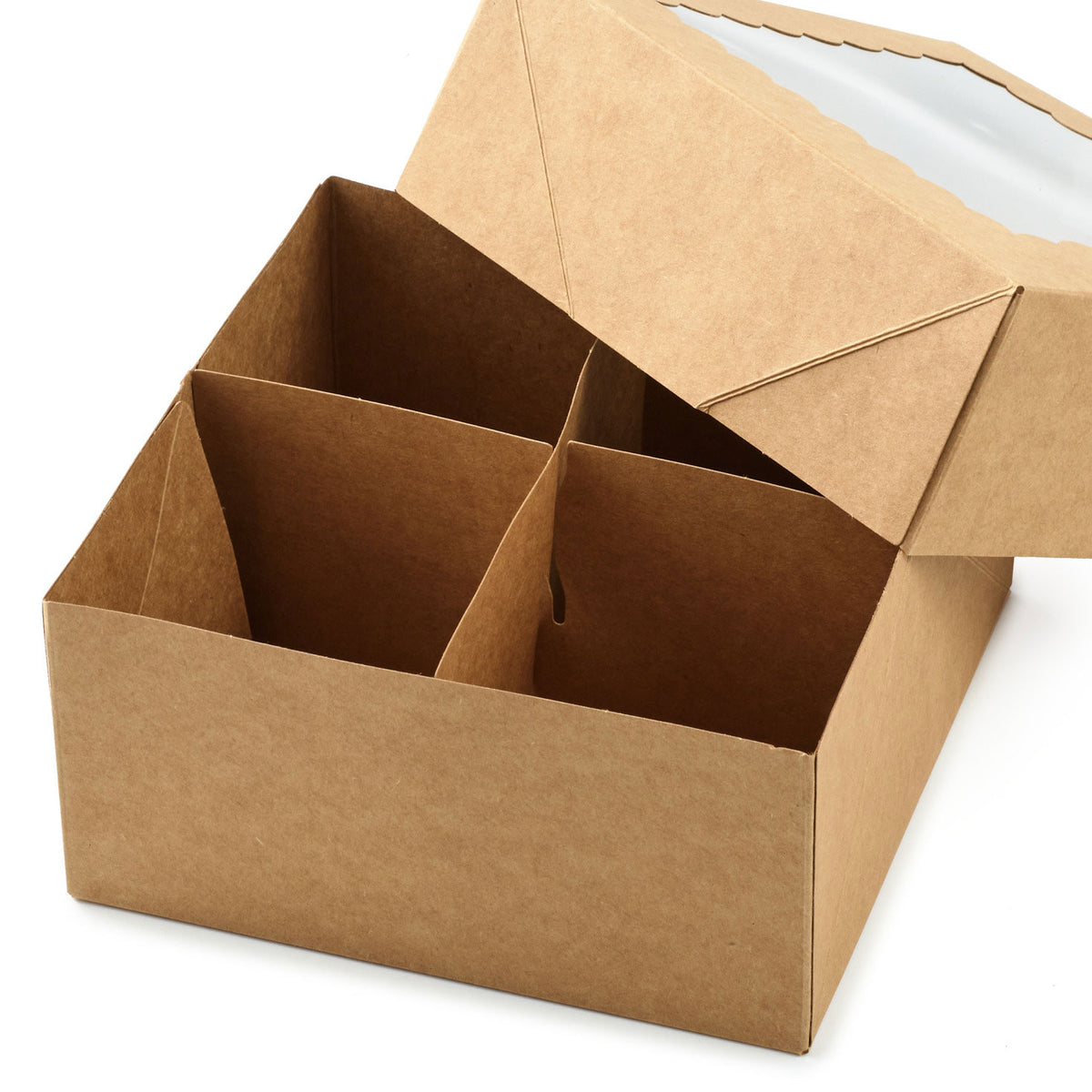 Hallmark Scalloped Window Kraft 3-Pack Christmas Gift Box Bundle