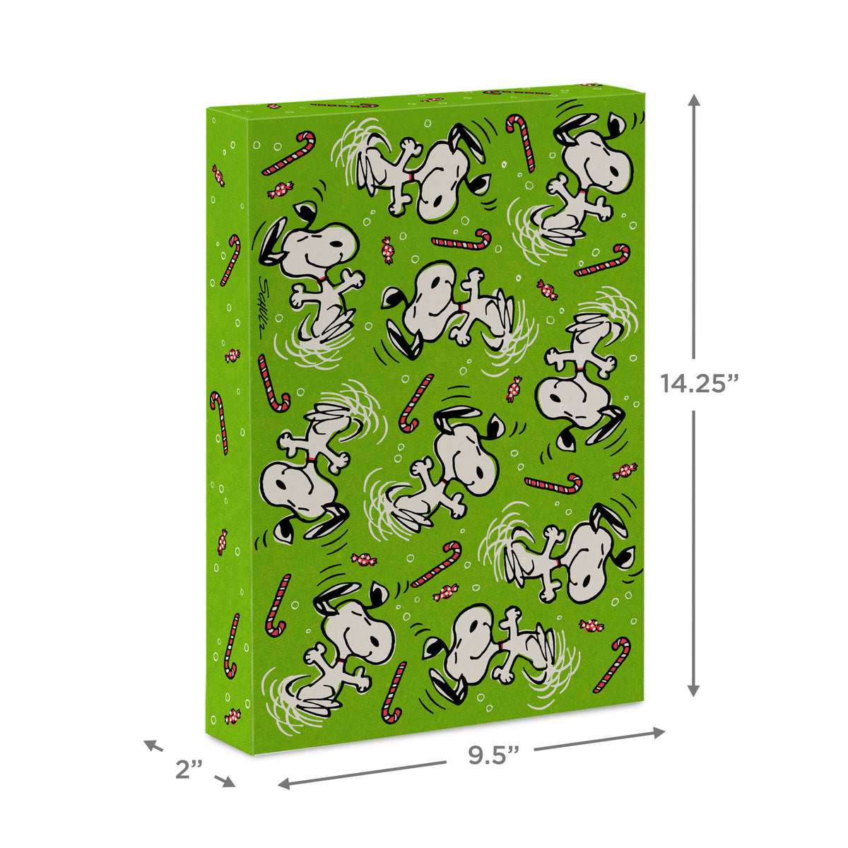 Hallmark Peanuts® Red and Green 4-Pack Medium Christmas Gift Boxes