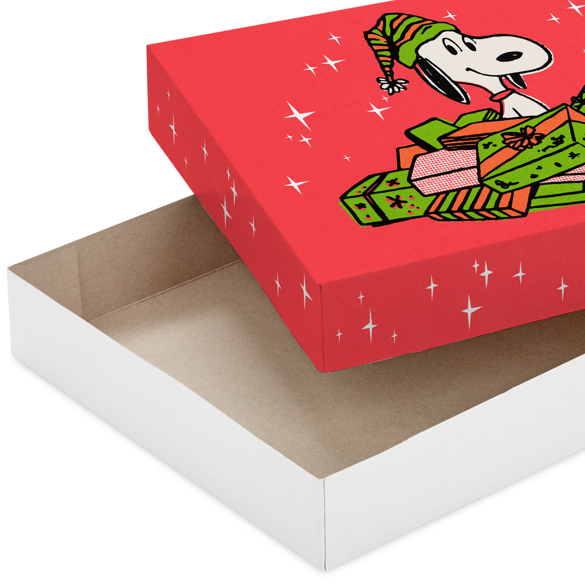 Hallmark Peanuts® Red and Green 4-Pack Medium Christmas Gift Boxes
