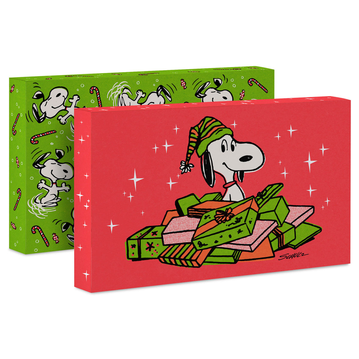 Hallmark Peanuts® Red and Green 4-Pack Medium Christmas Gift Boxes