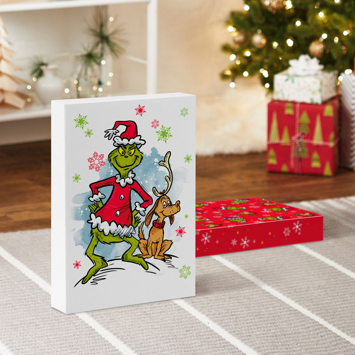 Hallmark Dr. Seuss's How the Grinch Stole Christmas!™ Red and White 4-Pack Medium Christmas Gift Boxes