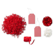 Hallmark Red and White 6-Piece Assortment Christmas Shredded Paper and Trim Kit