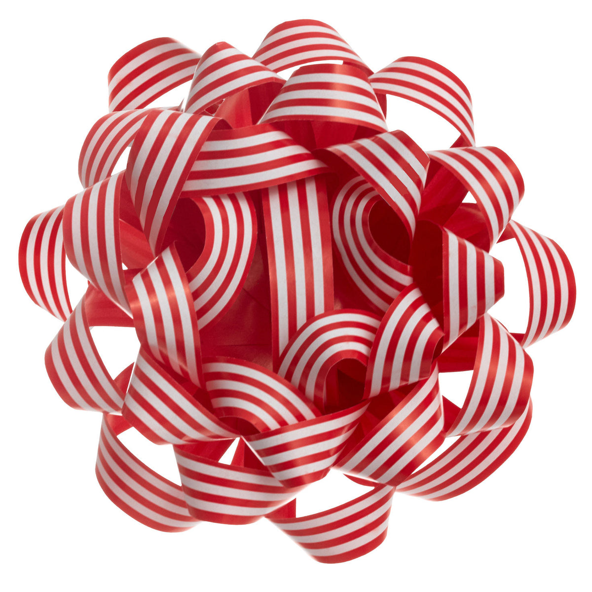 Hallmark 4.5'' Red and White Striped Paper Gift Bow