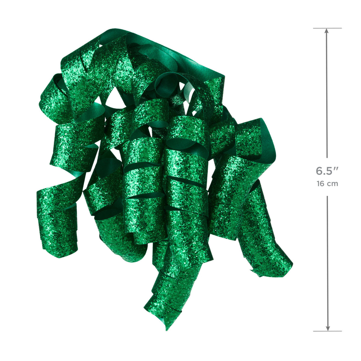 Hallmark 6.5'' Sparkly Green Cascading Ribbon Christmas Gift Bow
