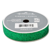 Hallmark 0.6'' Sparkly Green Holiday Ribbon, 30'